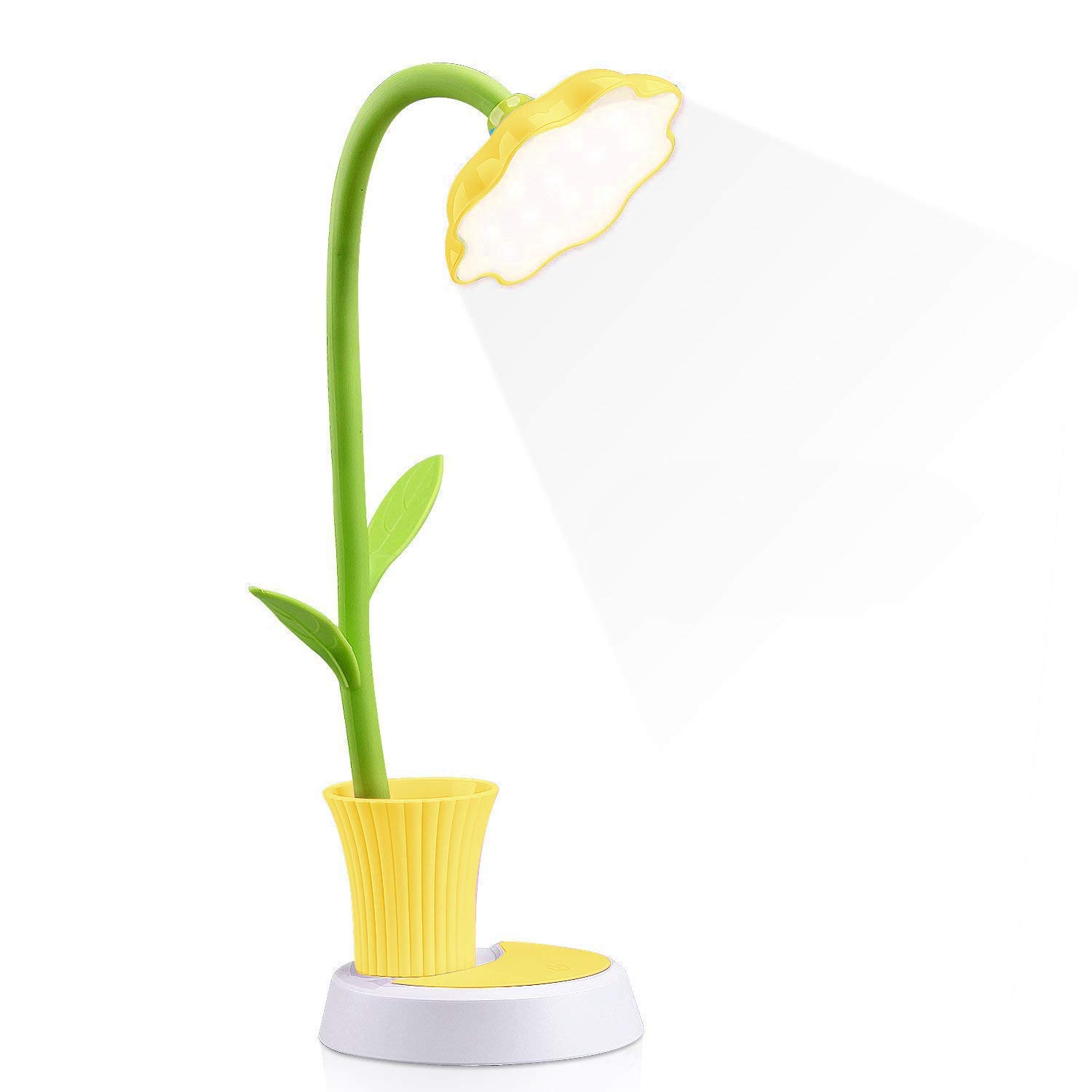 Aiskki Kids Desk Lamp Led Sunflower Desk Lamp Eye Care Reading